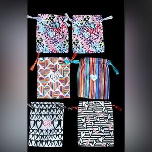 Colorful Brighton Cloth Drawstring Jewelry Pouches - NWOT